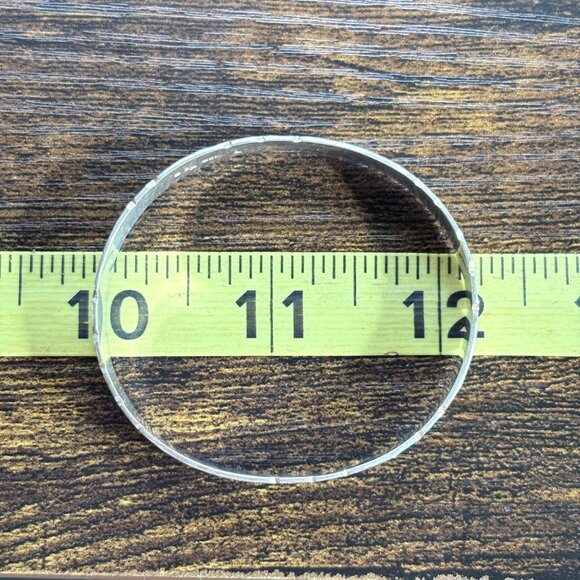 VTG Sterling Silver 925 Flower Scroll Design Bangle Bracelet Size 7.5" Fit - Picture 9 of 10